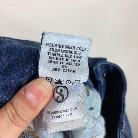 Dylan George & Co Diane Flare Jeans Dark Wash Denim Women's 25x33 Low Rise Boho - Picture 11 of 12